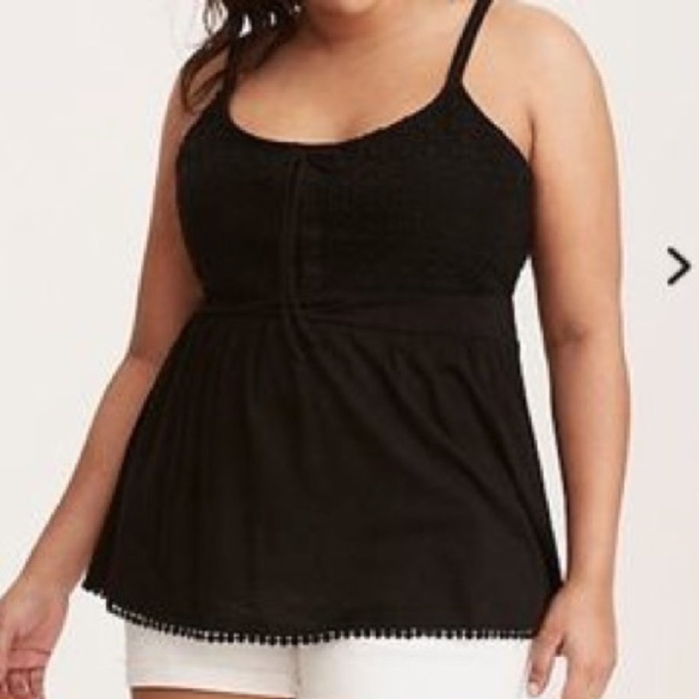 Torrid black cotton tank